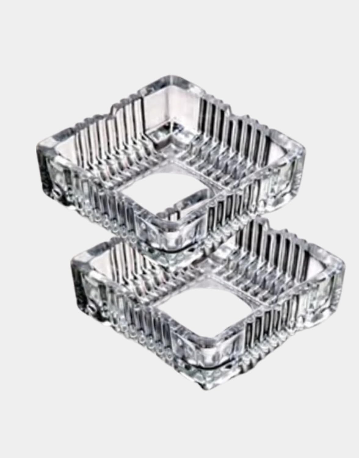 AKDC Ashtrays for Cigarettes, Portable Decorative Modern Ashtray for Home Office Indoor Outdoor Patio Use, Fancy Cute Cool Ash Tray, Pack of 2 (Clear - Square) - Al Kabayel Discount CentreAKDC Ashtrays for Cigarettes, Portable Decorative Modern Ashtray for Home Office Indoor Outdoor Patio Use, Fancy Cute Cool Ash Tray, Pack of 2 (Clear - Square)AKDCAl Kabayel Discount Centre