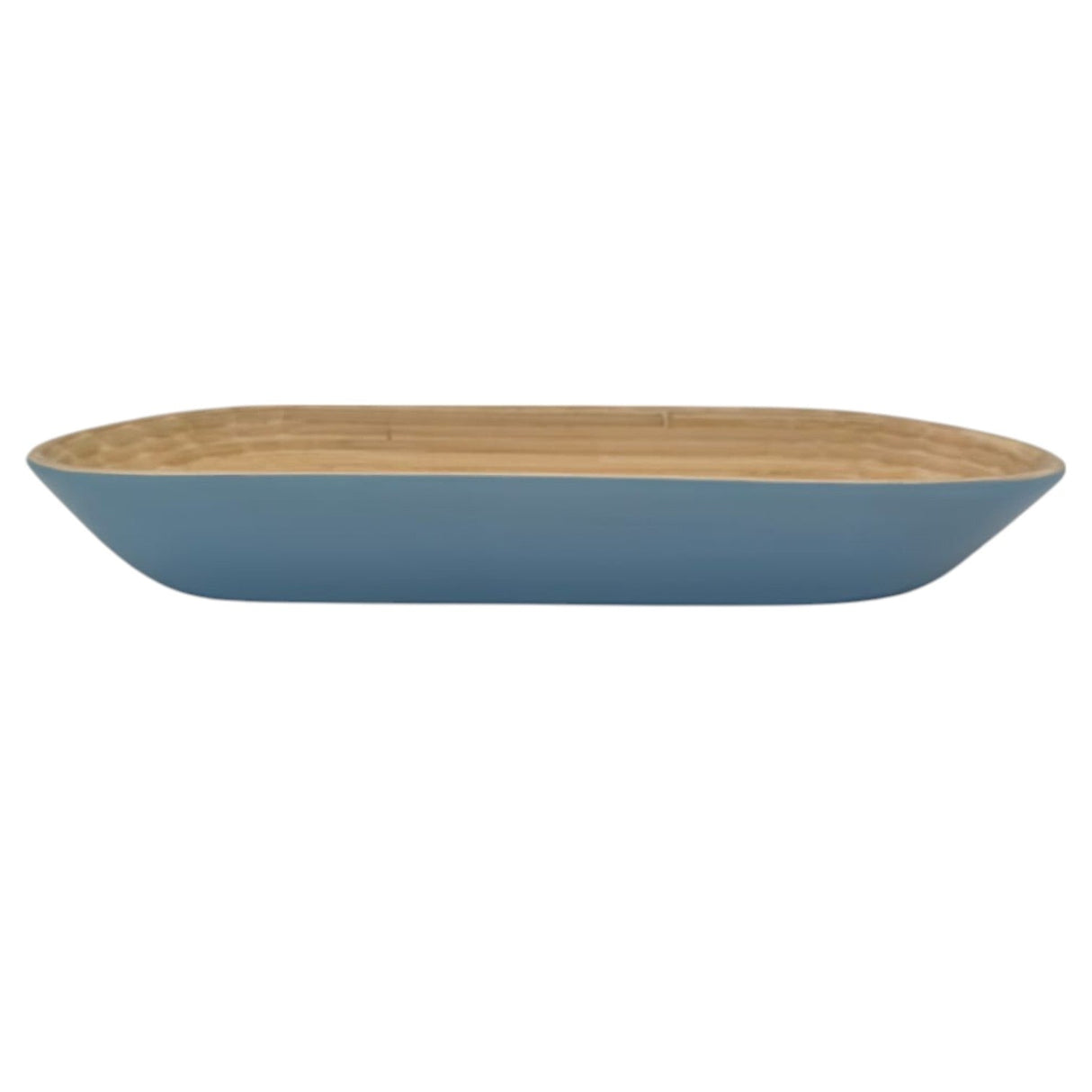 AKDC Bamboo Oval Shape Serving Tray - 37cmX14cmX5cm - Blue&Bamboo - Al Kabayel Discount CentreAKDC Bamboo Oval Shape Serving Tray - 37cmX14cmX5cm - Blue&BambooServing TraysAKDCAl Kabayel Discount Centre