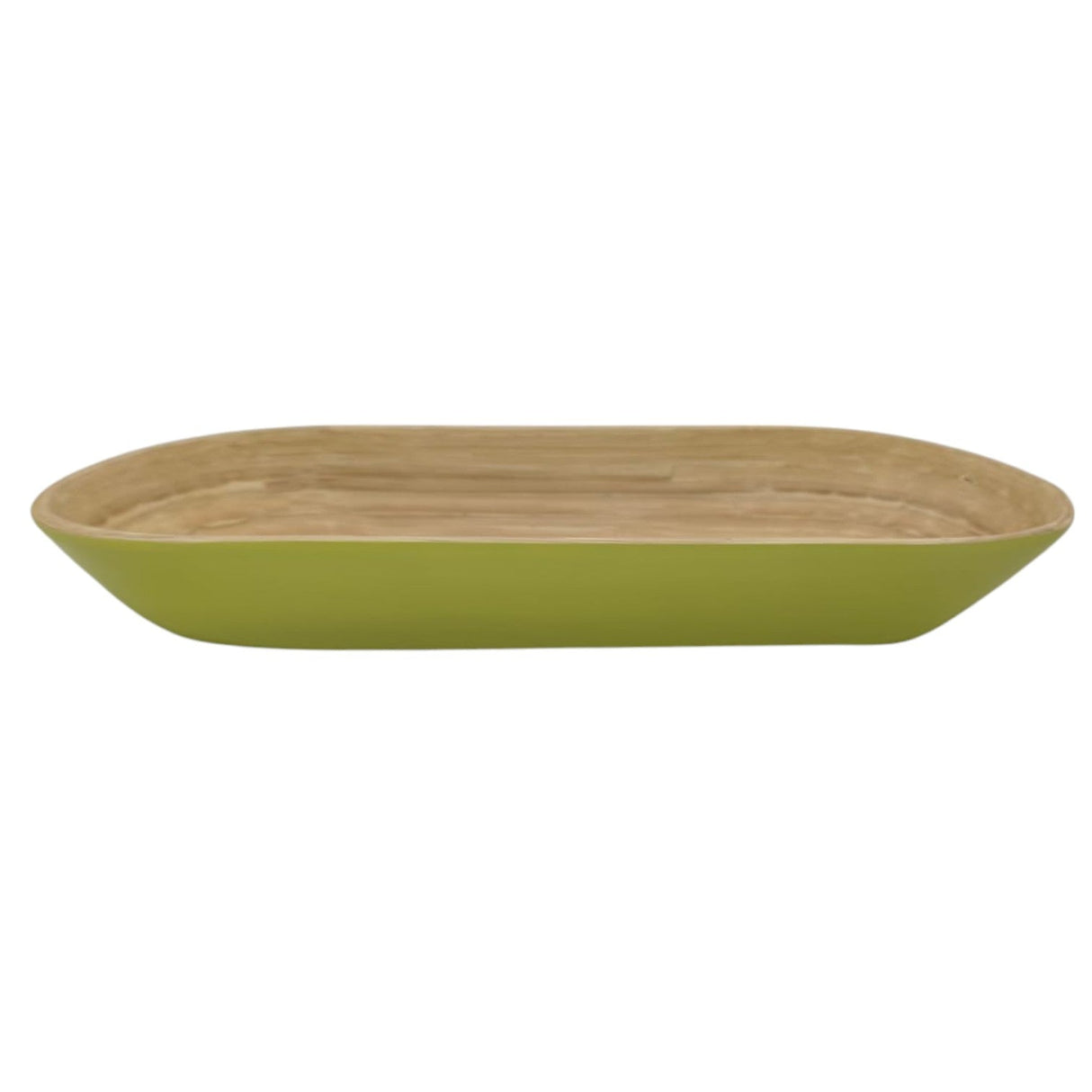 AKDC Bamboo Oval Shape Serving Tray - 37cmX14cmX5cm - LightGreen&Bamboo - Al Kabayel Discount CentreAKDC Bamboo Oval Shape Serving Tray - 37cmX14cmX5cm - LightGreen&BambooServing TraysAKDCAl Kabayel Discount Centre