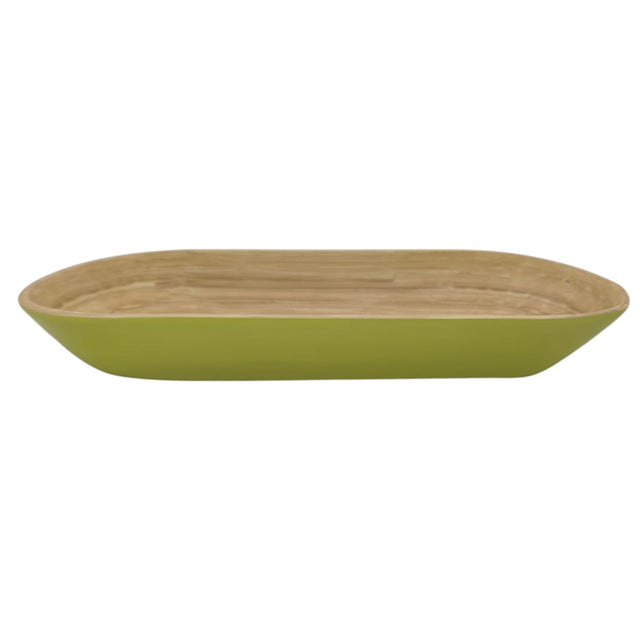 AKDC Bamboo Oval Shape Serving Tray - 37cmX14cmX5cm - LightGreen&Bamboo - Al Kabayel Discount CentreAKDC Bamboo Oval Shape Serving Tray - 37cmX14cmX5cm - LightGreen&BambooServing TraysAKDCAl Kabayel Discount Centre