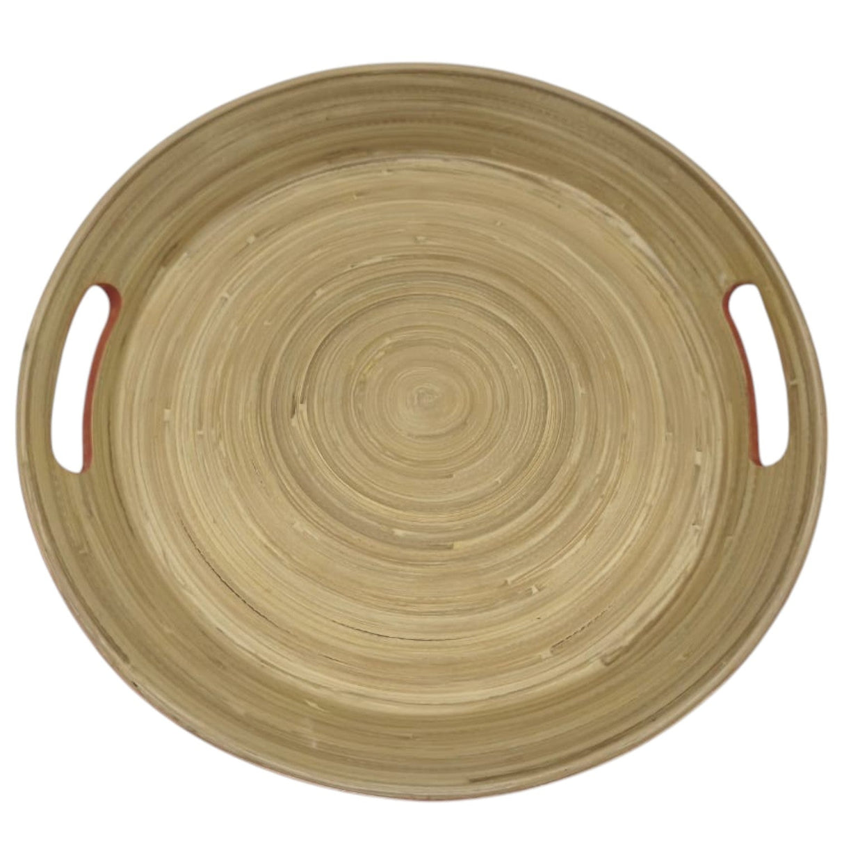 AKDC Bamboo Round Tray With Handles, Tea & Coffee Table Decorative Serving Tray Food Storage Platters for Serving Beverages Living Room Home Dining Table - 30cmX4cm - Red&Bamboo - Al Kabayel Discount CentreAKDC Bamboo Round Tray With Handles, Tea & Coffee Table Decorative Serving Tray Food Storage Platters for Serving Beverages Living Room Home Dining Table - 30cmX4cm - Red&BambooServing TraysAKDCAl Kabayel Discount Centre
