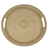 AKDC Bamboo Round Tray With Handles, Tea & Coffee Table Decorative Serving Tray Food Storage Platters for Serving Beverages Living Room Home Dining Table - 30cmX4cm - Al Kabayel Discount CentreAKDC Bamboo Round Tray With Handles, Tea & Coffee Table Decorative Serving Tray Food Storage Platters for Serving Beverages Living Room Home Dining Table - 30cmX4cmServing TraysAKDCAl Kabayel Discount Centre