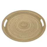 AKDC Bamboo Round Tray With Handles, Tea & Coffee Table Decorative Serving Tray Food Storage Platters for Serving Beverages Living Room Home Dining Table - 30cmX4cm - Al Kabayel Discount CentreAKDC Bamboo Round Tray With Handles, Tea & Coffee Table Decorative Serving Tray Food Storage Platters for Serving Beverages Living Room Home Dining Table - 30cmX4cmServing TraysAKDCAl Kabayel Discount Centre