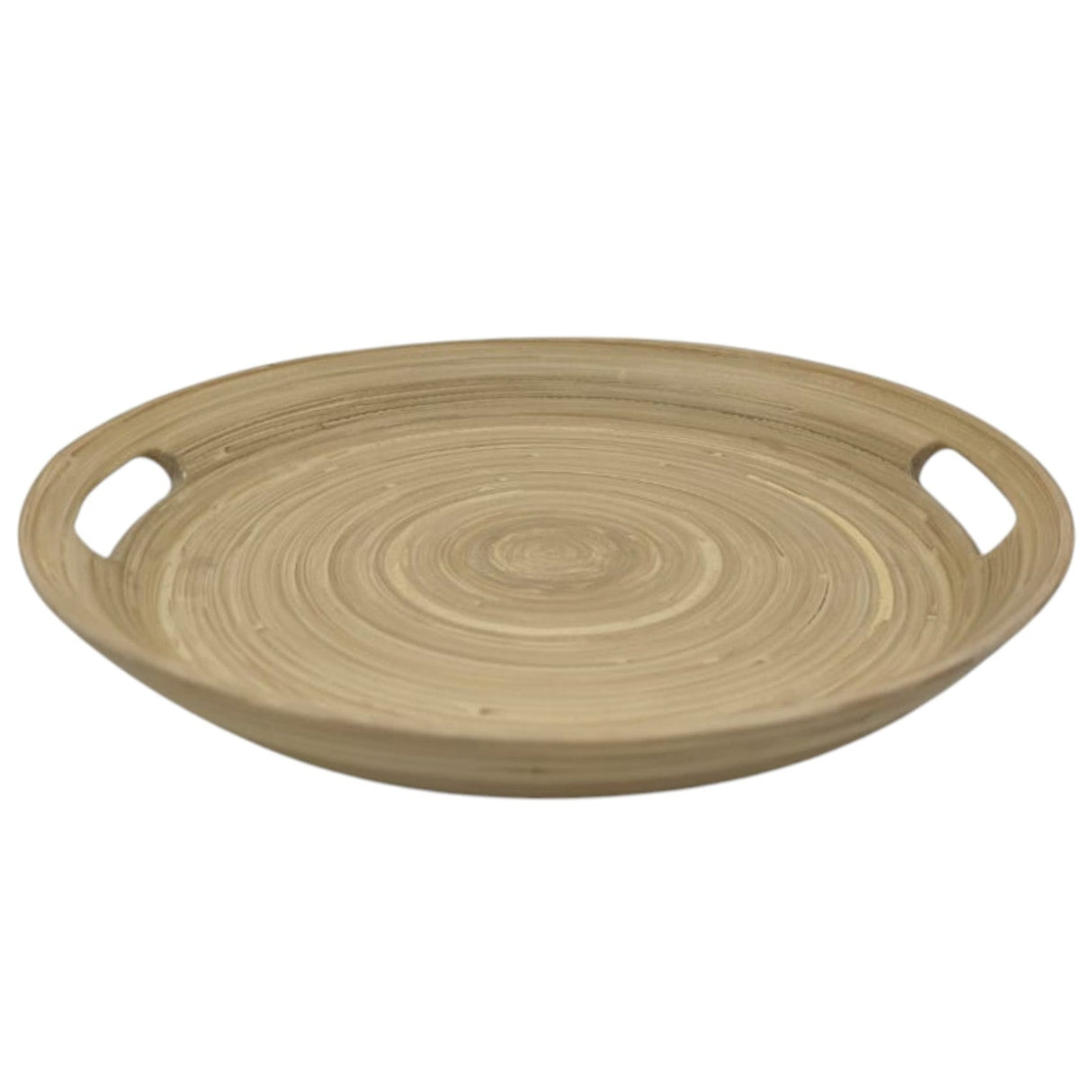 AKDC Bamboo Round Tray With Handles, Tea & Coffee Table Decorative Serving Tray Food Storage Platters for Serving Beverages Living Room Home Dining Table - 30cmX4cm - Al Kabayel Discount CentreAKDC Bamboo Round Tray With Handles, Tea & Coffee Table Decorative Serving Tray Food Storage Platters for Serving Beverages Living Room Home Dining Table - 30cmX4cmServing TraysAKDCAl Kabayel Discount Centre