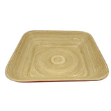 AKDC Bamboo Square Shape Serving Tray - 30cmX30cmX6cm - Red&Bamboo - Al Kabayel Discount CentreAKDC Bamboo Square Shape Serving Tray - 30cmX30cmX6cm - Red&BambooServing TraysAKDCAl Kabayel Discount Centre