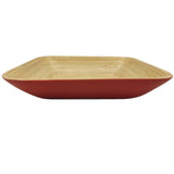 AKDC Bamboo Square Shape Serving Tray - 30cmX30cmX6cm - Red&Bamboo - Al Kabayel Discount CentreAKDC Bamboo Square Shape Serving Tray - 30cmX30cmX6cm - Red&BambooServing TraysAKDCAl Kabayel Discount Centre