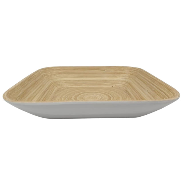 AKDC Bamboo Square Shape Serving Tray - 30cmX30cmX6cm - White&Bamboo - Al Kabayel Discount CentreAKDC Bamboo Square Shape Serving Tray - 30cmX30cmX6cm - White&BambooServing TraysAKDCAl Kabayel Discount Centre