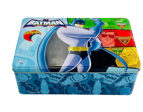 AKDC Batman Metal Canister 20cm*13cm*7.5cm, Blue - W09802 - Al Kabayel Discount CentreAKDC Batman Metal Canister 20cm*13cm*7.5cm, Blue - W09802Food ContainersAKDCAl Kabayel Discount Centre