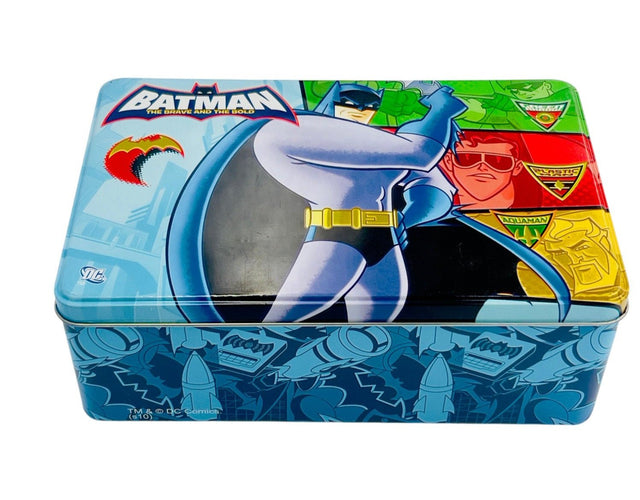 AKDC Batman Metal Canister 20cm*13cm*7.5cm, Blue - W09802 - Al Kabayel Discount CentreAKDC Batman Metal Canister 20cm*13cm*7.5cm, Blue - W09802Food ContainersAKDCAl Kabayel Discount Centre