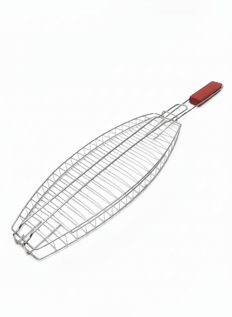 AKDC BBQ Oval Fish Grill 32 × 19 cm – Stainless Steel Folding Basket for Grilling Fish, Meat & Vegetables - Al Kabayel Discount CentreAKDC BBQ Oval Fish Grill 32 × 19 cm – Stainless Steel Folding Basket for Grilling Fish, Meat & VegetablesBBQ Grills & Fire PitsAKDCAl Kabayel Discount Centre