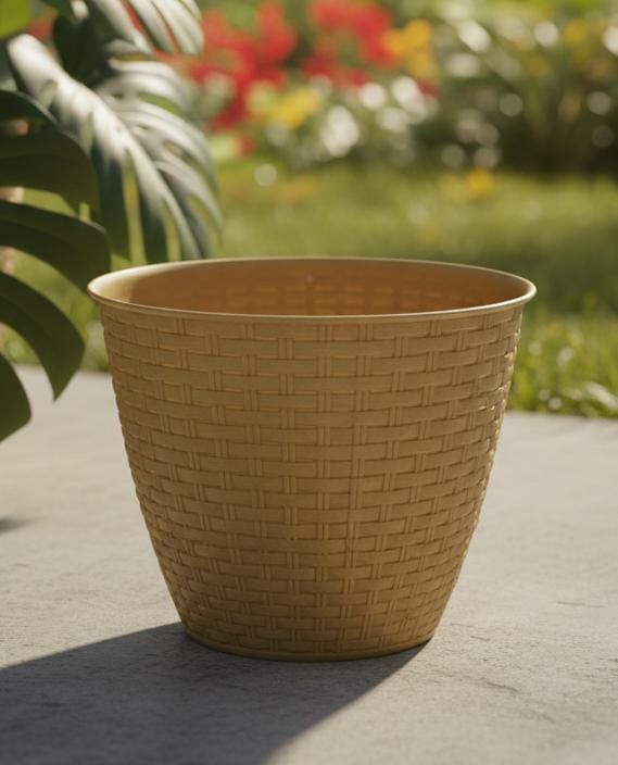 AKDC Beige Round Plastic Plant Pot – Stylish Home & Garden Planter – 25 cm - Al Kabayel Discount CentreAKDC Beige Round Plastic Plant Pot – Stylish Home & Garden Planter – 25 cmFlower/Plant PotsAKDCAl Kabayel Discount Centre