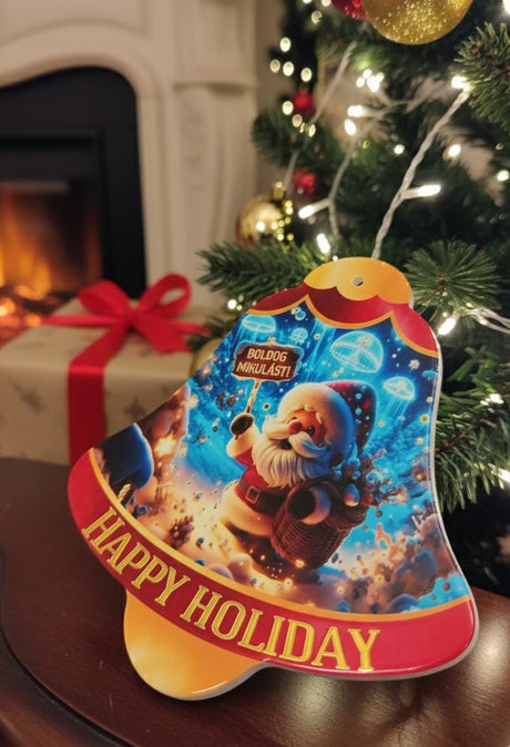 AKDC Bell - Shaped Ceramic Christmas Coaster 22 cm – Santa Illustration Holiday Coaster - Al Kabayel Discount CentreAKDC Bell - Shaped Ceramic Christmas Coaster 22 cm – Santa Illustration Holiday CoasterHome Décor AccentsAKDCAl Kabayel Discount Centre