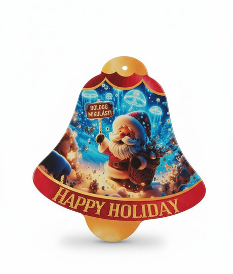 AKDC Bell - Shaped Ceramic Christmas Coaster 22 cm – Santa Illustration Holiday Coaster - Al Kabayel Discount CentreAKDC Bell - Shaped Ceramic Christmas Coaster 22 cm – Santa Illustration Holiday CoasterHome Décor AccentsAKDCAl Kabayel Discount Centre