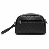 AKDC Black Artificial Leather Handbag Pouch 20×12 cm Spacious Mini Carry Case with Modern Look - Al Kabayel Discount CentreAKDC Black Artificial Leather Handbag Pouch 20×12 cm Spacious Mini Carry Case with Modern LookPouchesAKDCAl Kabayel Discount Centre