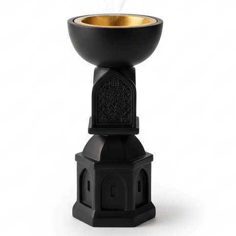 AKDC Black Ceramic Decorative Incense Burner – Bold and Stylish Home Decor for Living Room or Bedroom – 22 cm - Al Kabayel Discount CentreAKDC Black Ceramic Decorative Incense Burner – Bold and Stylish Home Decor for Living Room or Bedroom – 22 cmCeramic Incense BurnerAKDCAl Kabayel Discount Centre