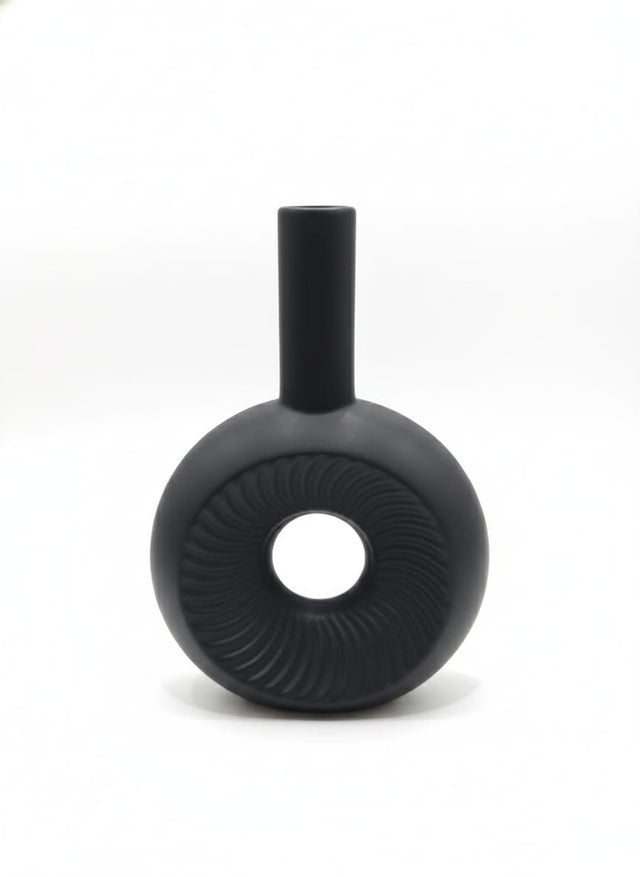 AKDC Black Ceramic Long - Neck Decorative Vase – 16×25 cm - Al Kabayel Discount CentreAKDC Black Ceramic Long - Neck Decorative Vase – 16×25 cmFlower/Plant PotsAKDCAl Kabayel Discount Centre