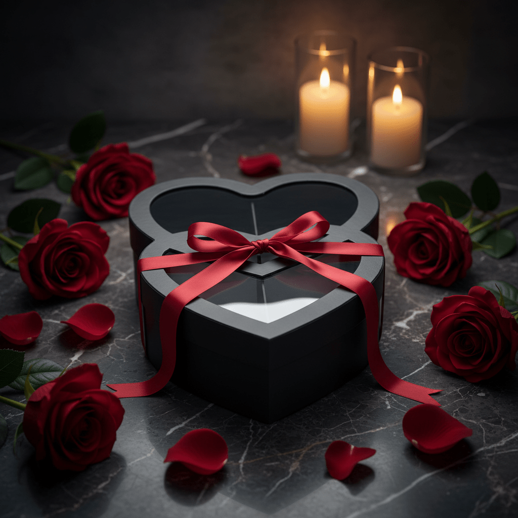 AKDC Black Double Heart - Shaped Cardboard Gift Box with Transparent Lid for Elegant Gift Presentation & Storage – 29×20×8 cm - Al Kabayel Discount CentreAKDC Black Double Heart - Shaped Cardboard Gift Box with Transparent Lid for Elegant Gift Presentation & Storage – 29×20×8 cmPacking & Wrapping SuppliesAKDCAl Kabayel Discount Centre