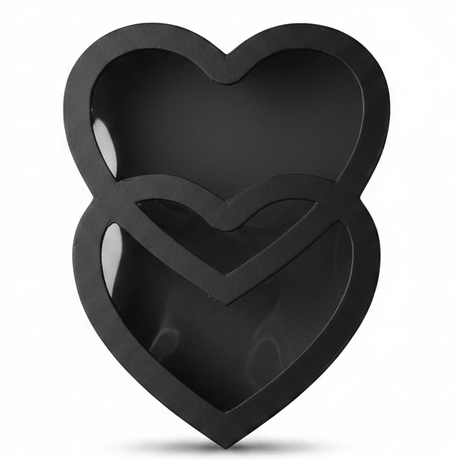 AKDC Black Double Heart - Shaped Cardboard Gift Box with Transparent Lid for Elegant Gift Presentation & Storage – 29×20×8 cm - Al Kabayel Discount CentreAKDC Black Double Heart - Shaped Cardboard Gift Box with Transparent Lid for Elegant Gift Presentation & Storage – 29×20×8 cmPacking & Wrapping SuppliesAKDCAl Kabayel Discount Centre