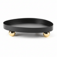 AKDC Black Elegance — Oval Metal Snack & Serving Tray | 22×17cm | Gold Ball Feet - Al Kabayel Discount CentreAKDC Black Elegance — Oval Metal Snack & Serving Tray | 22×17cm | Gold Ball FeetServing TraysAKDCAl Kabayel Discount Centre