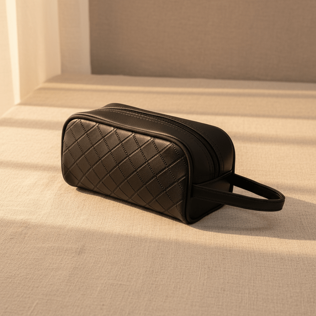 AKDC Black Faux Leather Handbag Pouch 20×10 cm Compact and Lightweight Organizer for Daily Essentials - Al Kabayel Discount CentreAKDC Black Faux Leather Handbag Pouch 20×10 cm Compact and Lightweight Organizer for Daily EssentialsPouchesAKDCAl Kabayel Discount Centre