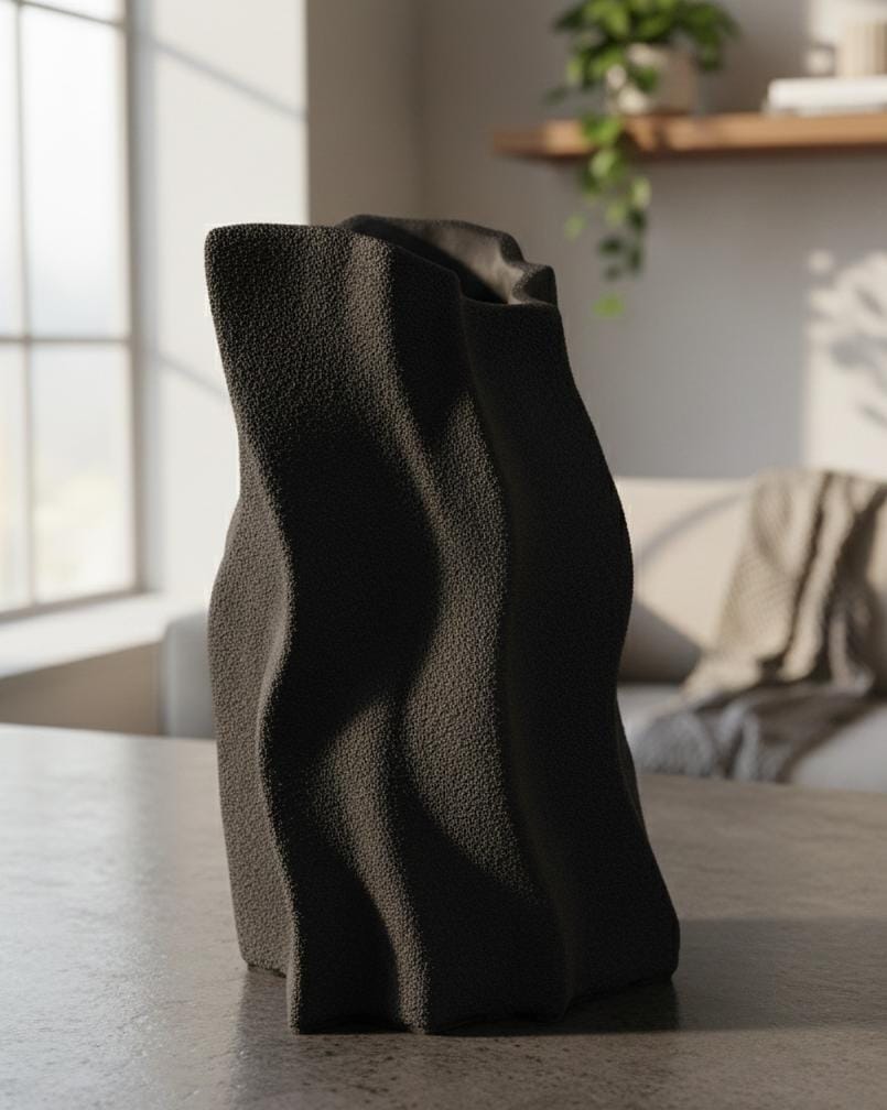 AKDC Black Hard Plastic Flower Vase – Elegant Tabletop Flower Holder – 25×14 cm - Al Kabayel Discount CentreAKDC Black Hard Plastic Flower Vase – Elegant Tabletop Flower Holder – 25×14 cmFlower/Plant PotsAKDCAl Kabayel Discount Centre