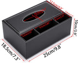 AKDC Black PU Leather Rectangular Tissue Box with Pen Holder 25*18.5*10cm - Al Kabayel Discount CentreAKDC Black PU Leather Rectangular Tissue Box with Pen Holder 25*18.5*10cmNapkin Holders & Tissue BoxAKDCAl Kabayel Discount Centre