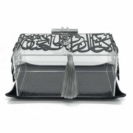 AKDC Black Rectangular Candy Tray with Acrylic Lid – Elegant Food Storage & Serving Organizer for Sweets Snacks & Desserts – 18x9 cm - Al Kabayel Discount CentreAKDC Black Rectangular Candy Tray with Acrylic Lid – Elegant Food Storage & Serving Organizer for Sweets Snacks & Desserts – 18x9 cmServing TraysAKDCAl Kabayel Discount Centre