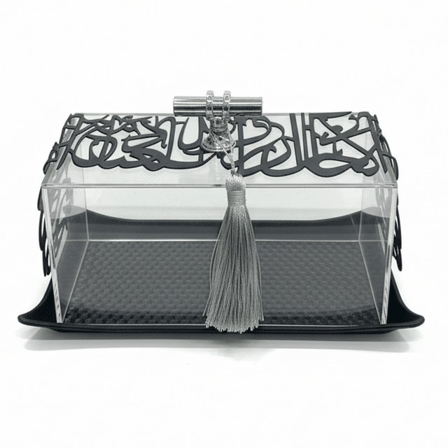 AKDC Black Rectangular Candy Tray with Acrylic Lid – Elegant Food Storage & Serving Organizer for Sweets Snacks & Desserts – 18x9 cm - Al Kabayel Discount CentreAKDC Black Rectangular Candy Tray with Acrylic Lid – Elegant Food Storage & Serving Organizer for Sweets Snacks & Desserts – 18x9 cmServing TraysAKDCAl Kabayel Discount Centre