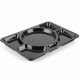 AKDC Black Rectangular Melamine 6 Portion Serving Plate 38 × 28 cm Large Compartment Tray for Thali Service Restaurant and Catering - Al Kabayel Discount CentreAKDC Black Rectangular Melamine 6 Portion Serving Plate 38 × 28 cm Large Compartment Tray for Thali Service Restaurant and CateringPlatesAKDCAl Kabayel Discount Centre
