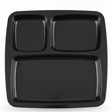 AKDC Black Square Melamine 3 Portion Serving Plate 23.5 × 23.5 cm Heavy Duty Food Grade Section Plate for Dining and Catering - Al Kabayel Discount CentreAKDC Black Square Melamine 3 Portion Serving Plate 23.5 × 23.5 cm Heavy Duty Food Grade Section Plate for Dining and CateringPlatesAKDCAl Kabayel Discount Centre