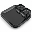 AKDC Black Square Melamine 3 Portion Serving Plate 24 cm Premium Quality Compartment Tray for Kitchen Restaurant and Buffet Use - Al Kabayel Discount CentreAKDC Black Square Melamine 3 Portion Serving Plate 24 cm Premium Quality Compartment Tray for Kitchen Restaurant and Buffet UsePlatesAKDCAl Kabayel Discount Centre