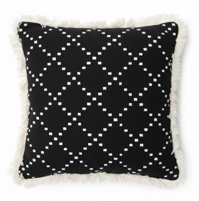 AKDC Bold Black & White Geometric Pattern Square Decorative Cushion – Cotton Fabric, 43×43 cm - Al Kabayel Discount CentreAKDC Bold Black & White Geometric Pattern Square Decorative Cushion – Cotton Fabric, 43×43 cmFloor Pillows & CushionsAKDCAl Kabayel Discount Centre
