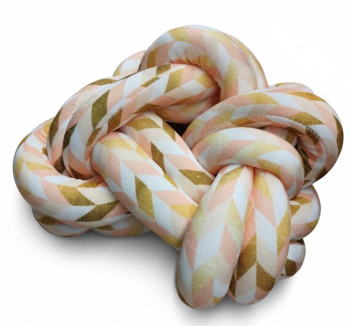 AKDC Braided Decorative Cushion – Premium Cotton Weave in Peach, White & Gold Color Combination, 30 cm - Al Kabayel Discount CentreAKDC Braided Decorative Cushion – Premium Cotton Weave in Peach, White & Gold Color Combination, 30 cmFloor Pillows & CushionsAKDCAl Kabayel Discount Centre