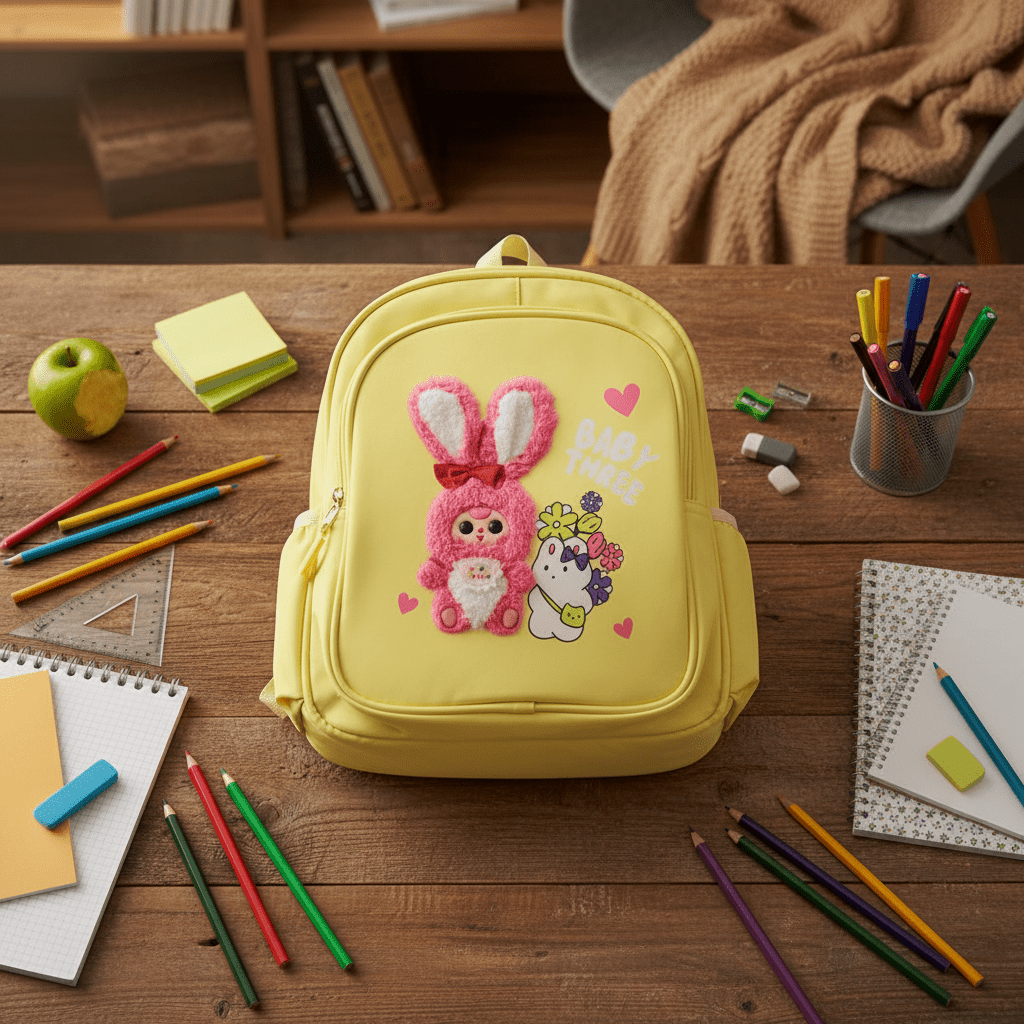 AKDC Bright Yellow Polyester Kids Backpack 30 x 25 cm – Lightweight Small School Bag for Kids with Fun Design - Al Kabayel Discount CentreAKDC Bright Yellow Polyester Kids Backpack 30 x 25 cm – Lightweight Small School Bag for Kids with Fun DesignSchool BagsAKDCAl Kabayel Discount Centre