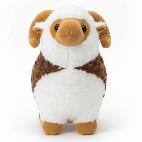 AKDC Brown & White Sheep Plush Toy 25cm Soft Stuffed Farm Animal Toy Gift for Kids - Al Kabayel Discount CentreAKDC Brown & White Sheep Plush Toy 25cm Soft Stuffed Farm Animal Toy Gift for KidsToysAKDCAl Kabayel Discount Centre