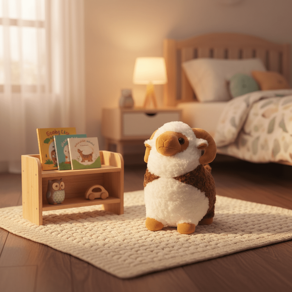 AKDC Brown & White Sheep Plush Toy 25cm Soft Stuffed Farm Animal Toy Gift for Kids - Al Kabayel Discount CentreAKDC Brown & White Sheep Plush Toy 25cm Soft Stuffed Farm Animal Toy Gift for KidsToysAKDCAl Kabayel Discount Centre