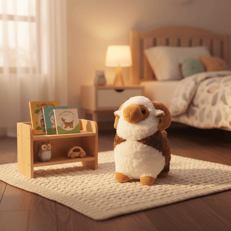 AKDC Brown & White Sheep Plush Toy 25cm Soft Stuffed Farm Animal Toy Gift for Kids - Al Kabayel Discount CentreAKDC Brown & White Sheep Plush Toy 25cm Soft Stuffed Farm Animal Toy Gift for KidsToysAKDCAl Kabayel Discount Centre