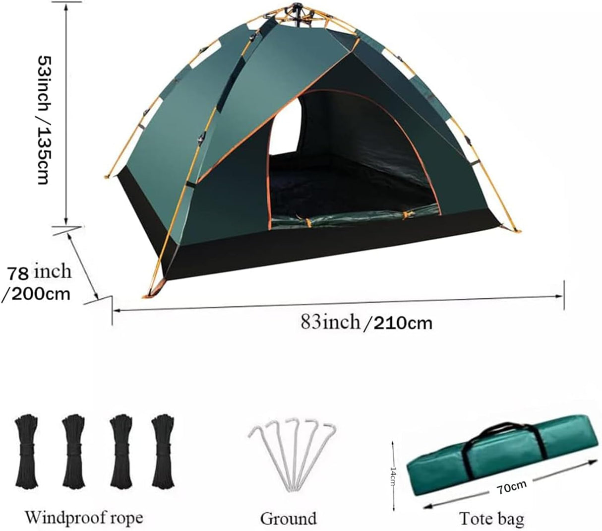 AKDC Camping Tent 3 - 4 Person, Pop Up Tents Removable Instant Tent 2 Door Breathable Waterproof UV Protection for Family Outdoor Sports Travel Picnic with Carrying Bag(MULTICOLOR) - Al Kabayel Discount CentreAKDC Camping Tent 3 - 4 Person, Pop Up Tents Removable Instant Tent 2 Door Breathable Waterproof UV Protection for Family Outdoor Sports Travel Picnic with Carrying Bag(MULTICOLOR)Picnic AccessoriesAKDCAl Kabayel Discount Centre