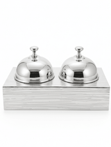 AKDC Candy Bowl Set with Holder (2 Pieces) – Premium Metal Silver Finish, Elegant Tabletop Sweet Serving Set, 17 × 14 × 10 cm - Al Kabayel Discount CentreAKDC Candy Bowl Set with Holder (2 Pieces) – Premium Metal Silver Finish, Elegant Tabletop Sweet Serving Set, 17 × 14 × 10 cmJars & Food SaversAKDCAl Kabayel Discount Centre