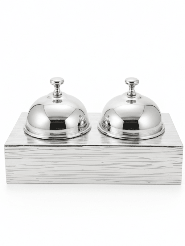 AKDC Candy Bowl Set with Holder (2 Pieces) – Premium Metal Silver Finish, Elegant Tabletop Sweet Serving Set, 17 × 14 × 10 cm - Al Kabayel Discount CentreAKDC Candy Bowl Set with Holder (2 Pieces) – Premium Metal Silver Finish, Elegant Tabletop Sweet Serving Set, 17 × 14 × 10 cmJars & Food SaversAKDCAl Kabayel Discount Centre