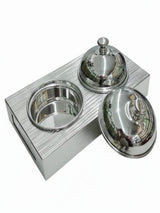 AKDC Candy Bowl Set with Holder (2 Pieces) – Premium Metal Silver Finish, Elegant Tabletop Sweet Serving Set, 17 × 14 × 10 cm - Al Kabayel Discount CentreAKDC Candy Bowl Set with Holder (2 Pieces) – Premium Metal Silver Finish, Elegant Tabletop Sweet Serving Set, 17 × 14 × 10 cmJars & Food SaversAKDCAl Kabayel Discount Centre