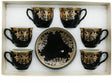 AKDC Ceramic 12Pcs Cup And Saucer Arabian Coffee Cups, Ceramic Tea Cups Set of 6, Teacups With Saucer 6 (80ML) - Black/Golden - Al Kabayel Discount CentreAKDC Ceramic 12Pcs Cup And Saucer Arabian Coffee Cups, Ceramic Tea Cups Set of 6, Teacups With Saucer 6 (80ML) - Black/GoldenTea CupsAKDCAl Kabayel Discount Centre