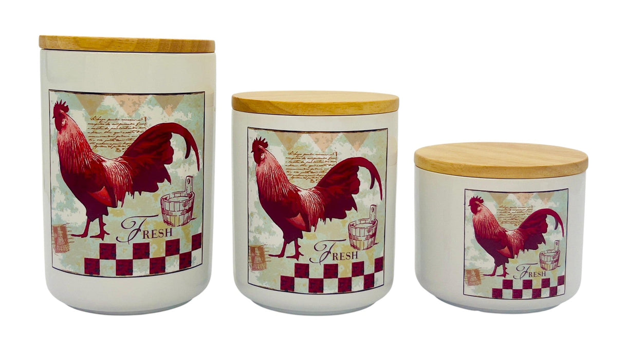 AKDC Ceramic 3pcs Canister Set 350ml+600ml+1000ml with a Wooden Lid, White, XSP612 - 13 - Al Kabayel Discount CentreAKDC Ceramic 3pcs Canister Set 350ml+600ml+1000ml with a Wooden Lid, White, XSP612 - 13Jars & Food SaversAKDCAl Kabayel Discount Centre