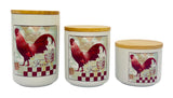 AKDC Ceramic 3pcs Canister Set 350ml+600ml+1000ml with a Wooden Lid, White, XSP612 - 13 - Al Kabayel Discount CentreAKDC Ceramic 3pcs Canister Set 350ml+600ml+1000ml with a Wooden Lid, White, XSP612 - 13Jars & Food SaversAKDCAl Kabayel Discount Centre