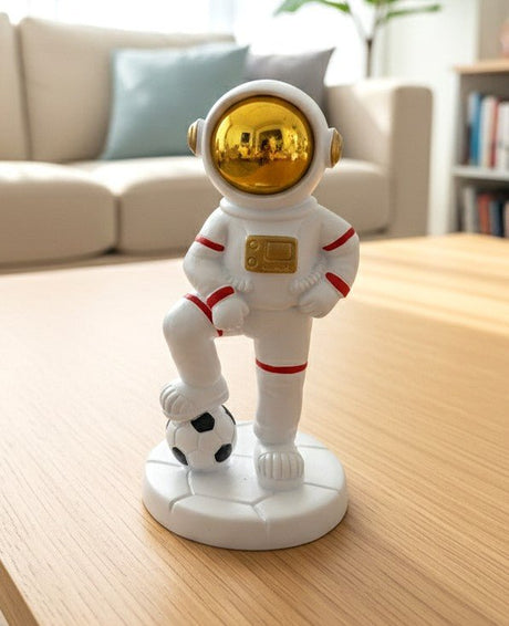 AKDC Ceramic Astronaut with Football Figurine – Modern White Space Sports Décor Statue 14 cm - Al Kabayel Discount CentreAKDC Ceramic Astronaut with Football Figurine – Modern White Space Sports Décor Statue 14 cmHome Décor AccentsAKDCAl Kabayel Discount Centre