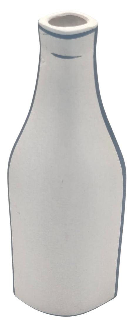 AKDC Ceramic Bottle Shaped Flower Vase 4.5cm*8.5mc*26cm, White an Blue Border - Al Kabayel Discount CentreAKDC Ceramic Bottle Shaped Flower Vase 4.5cm*8.5mc*26cm, White an Blue BorderFlower/Plant PotsAKDCAl Kabayel Discount Centre