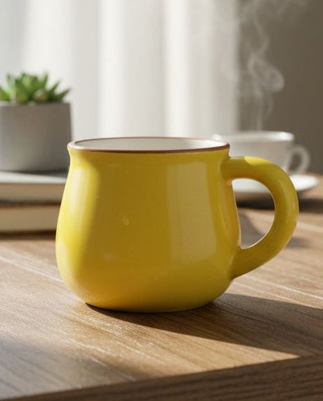 AKDC Ceramic Coffee Mug 100ml,Yellow - Al Kabayel Discount CentreAKDC Ceramic Coffee Mug 100ml,YellowMugsAKDCAl Kabayel Discount Centre