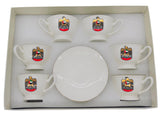 AKDC Ceramic Cup and Sacucer 6pcs with UAE Logo 100ml, White - Al Kabayel Discount CentreAKDC Ceramic Cup and Sacucer 6pcs with UAE Logo 100ml, WhiteTea SetsAKDCAl Kabayel Discount Centre