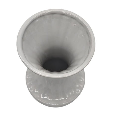 AKDC Ceramic Flower Pot Handcrafted Flower Vase Garden Pots, Versatile Stylish Flower Pot, Storage Container Planter Pot for Home Office Event Decor (18cmx10cm) - White - Al Kabayel Discount CentreAKDC Ceramic Flower Pot Handcrafted Flower Vase Garden Pots, Versatile Stylish Flower Pot, Storage Container Planter Pot for Home Office Event Decor (18cmx10cm) - WhiteFlower/Plant PotsAKDCAl Kabayel Discount Centre