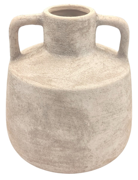 AKDC Ceramic Flower Vase 14cm*17cm, Vintage or Artisanal Touch to Home Decor, Beige - Al Kabayel Discount CentreAKDC Ceramic Flower Vase 14cm*17cm, Vintage or Artisanal Touch to Home Decor, BeigeFlower/Plant PotsAKDCAl Kabayel Discount Centre